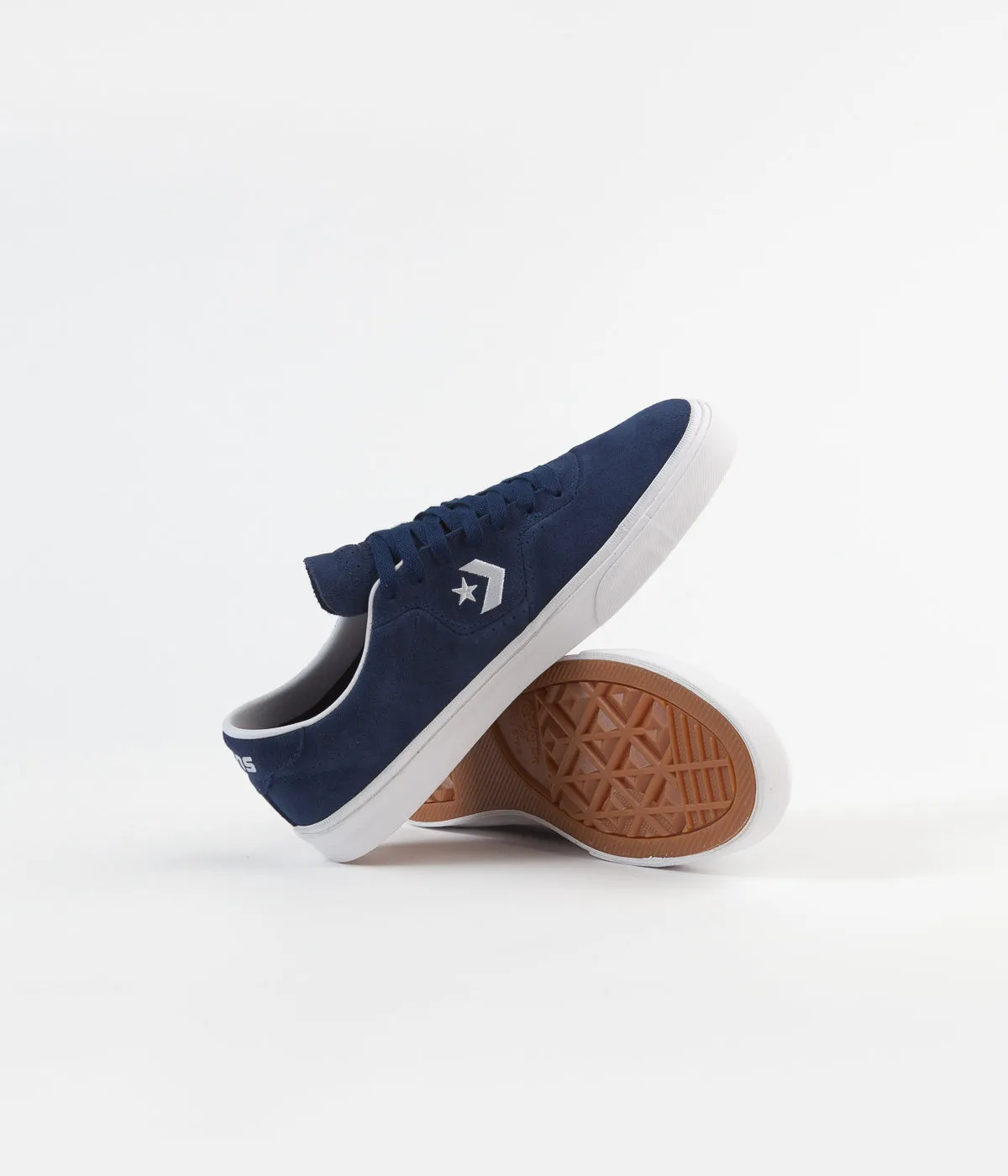 Converse Louie Lopez Pro Ox Classic Suede Shoes - Navy / White / Gum