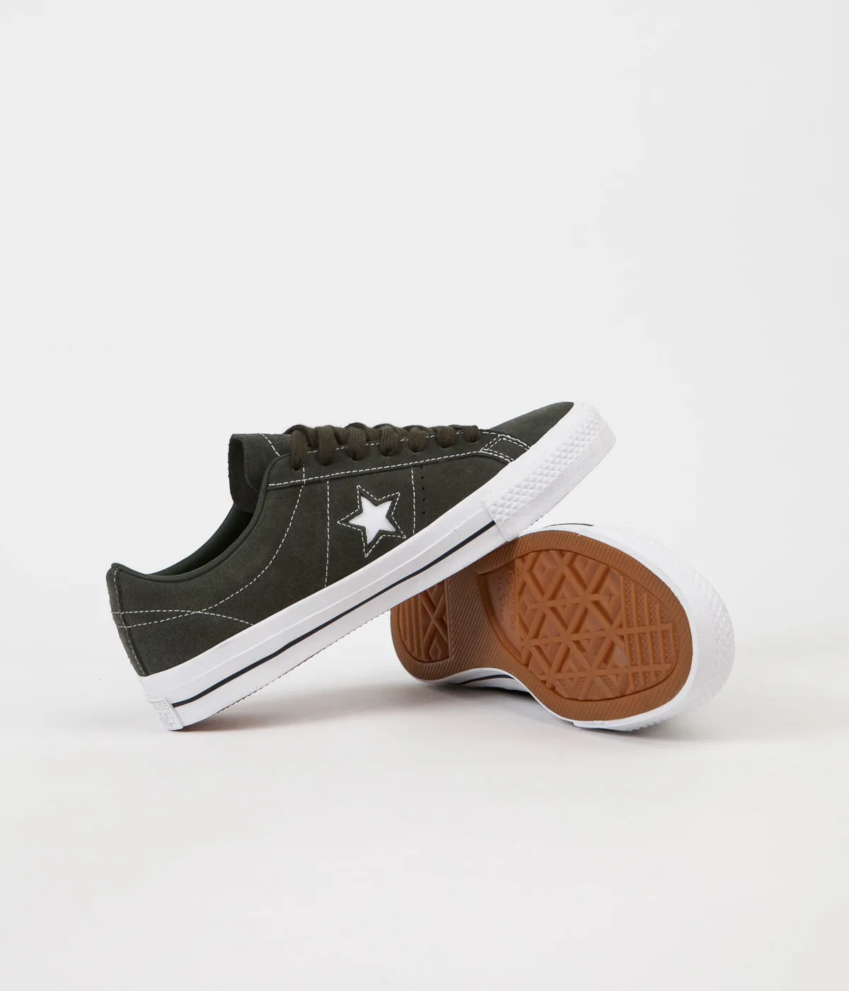 Converse One Star Pro Ox Shoes - Sequoia / Sequoia / White