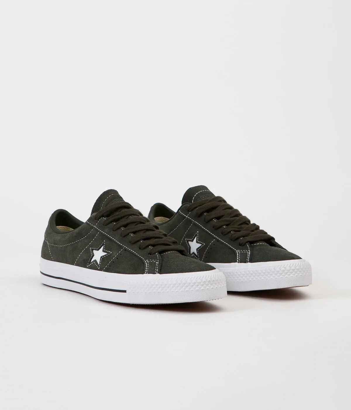 Converse One Star Pro Ox Shoes - Sequoia / Sequoia / White