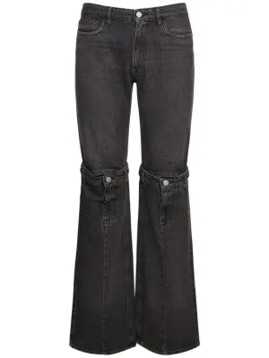 Coperni   Straight open-knee cotton denim jeans 