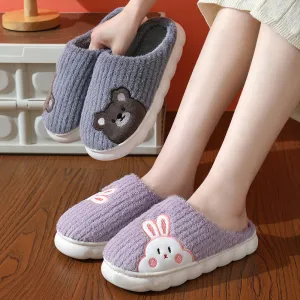 Cute Rabbit Plush Fleece Slippers