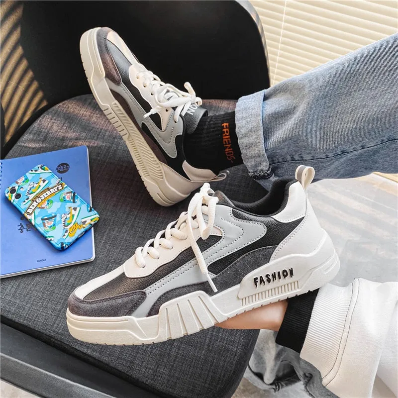 Designer Men Shoes Platform Casual Sneakers Men Vulcanized Shoes Thick-soled Skateboarding Shoes Zapatos Hombre