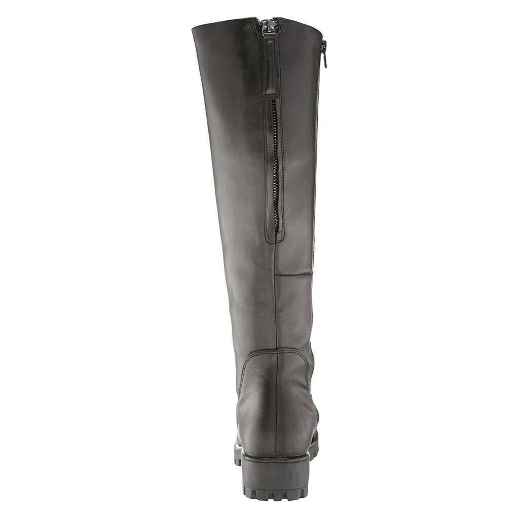 Ecco Womens Boots Modtray 490073 Casual Zip-Up Knee-High Leather - UK 6