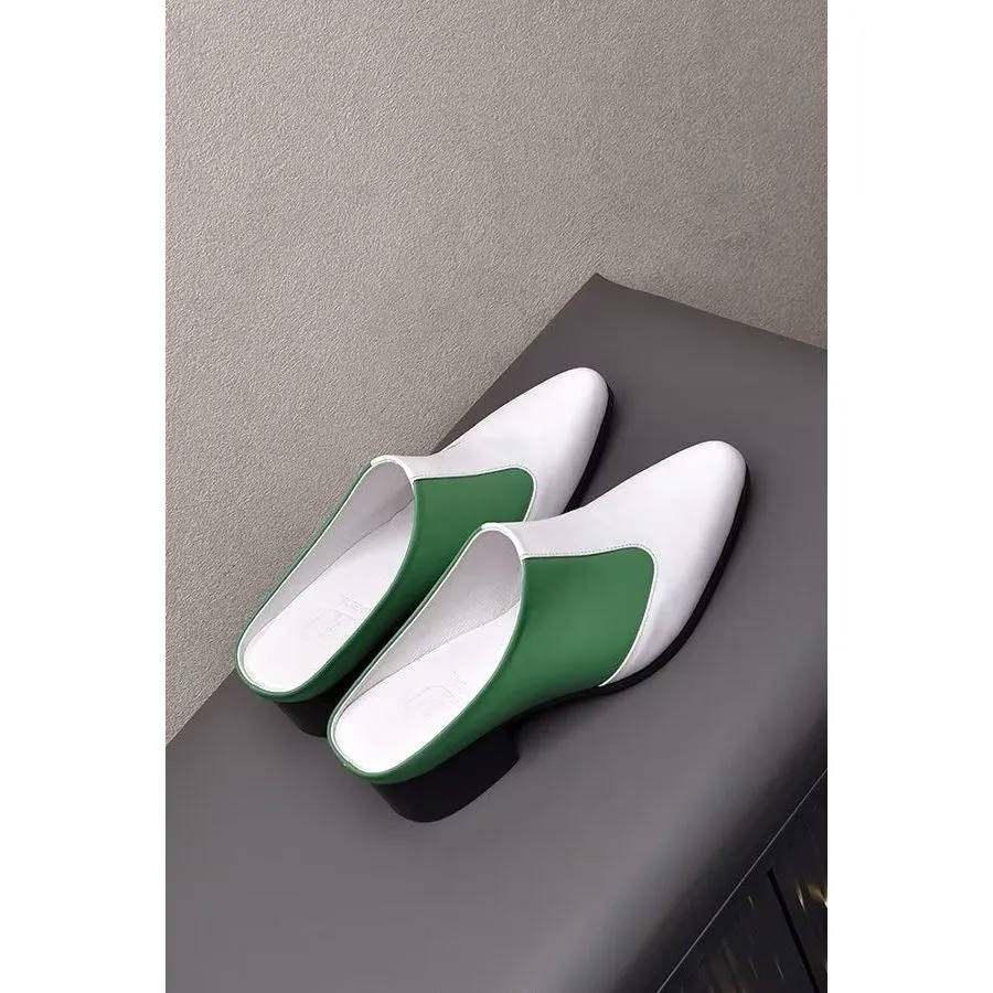 Elegant Pointed Toe LuxePoint Leather Business Slippers