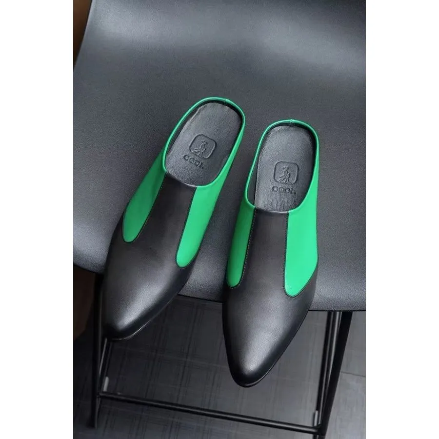 Elegant Pointed Toe LuxePoint Leather Business Slippers