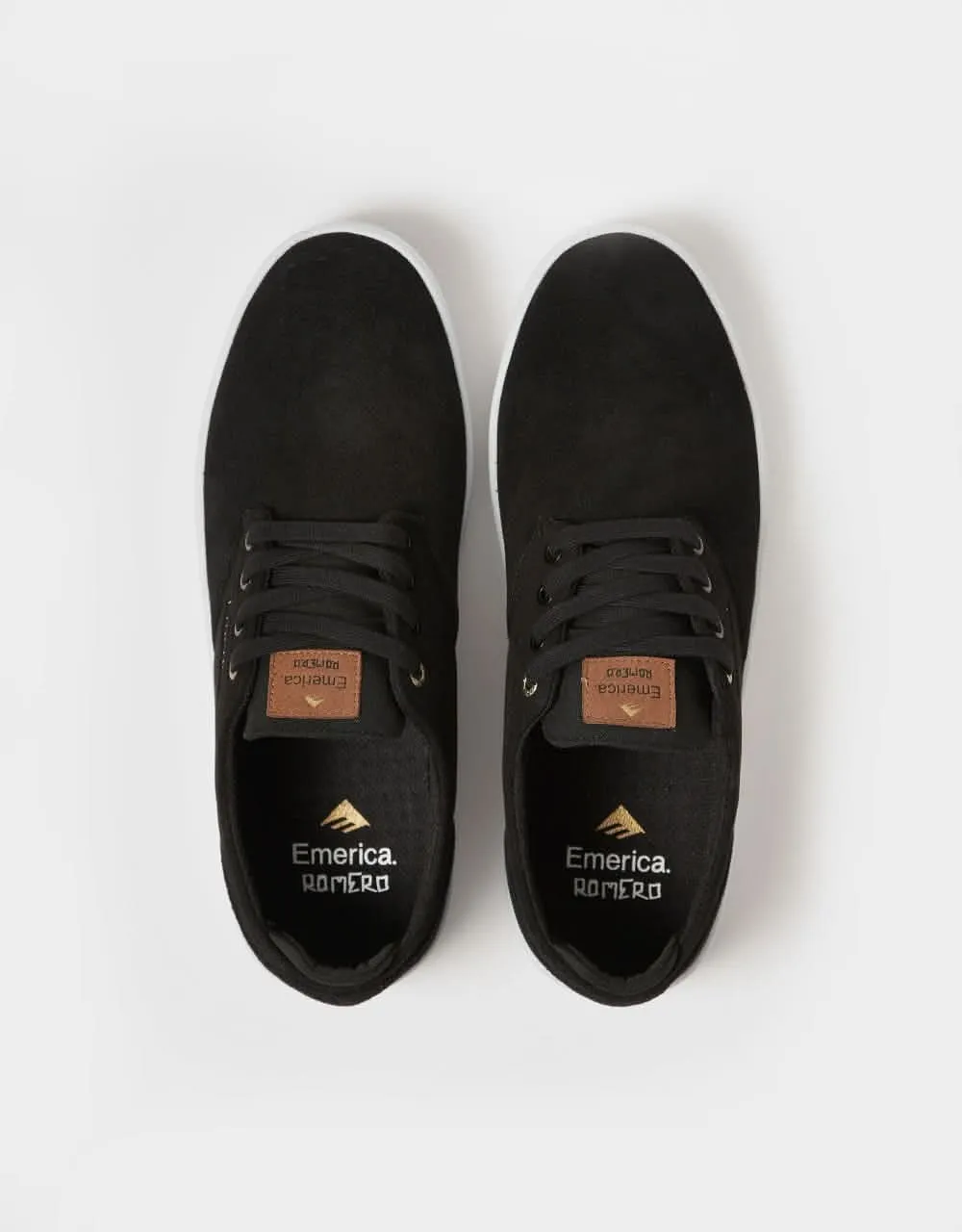 Emerica Romero Laced Skate Shoes - Black/White