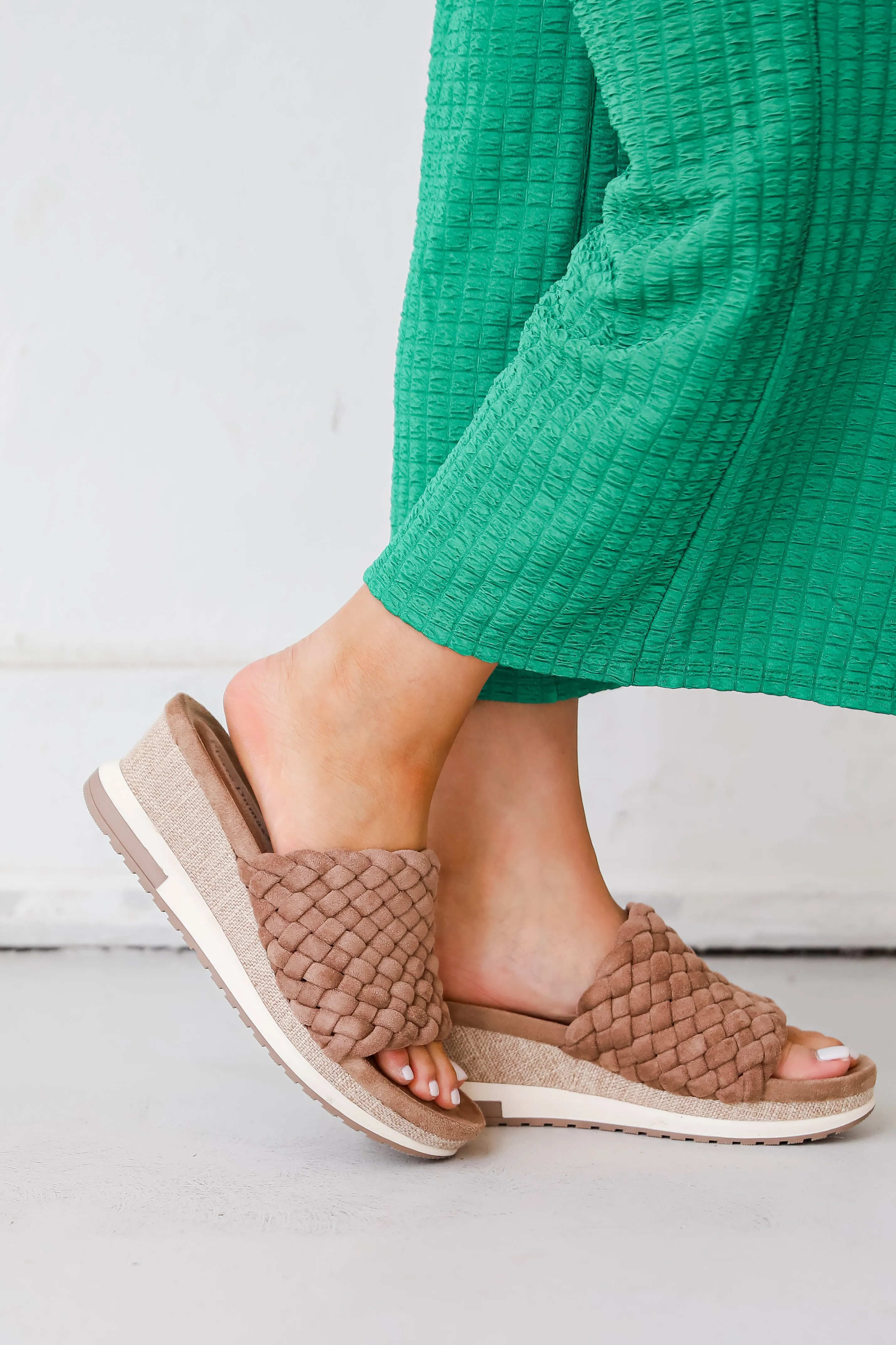 FINAL SALE - Time After Time Taupe Platform Wedges