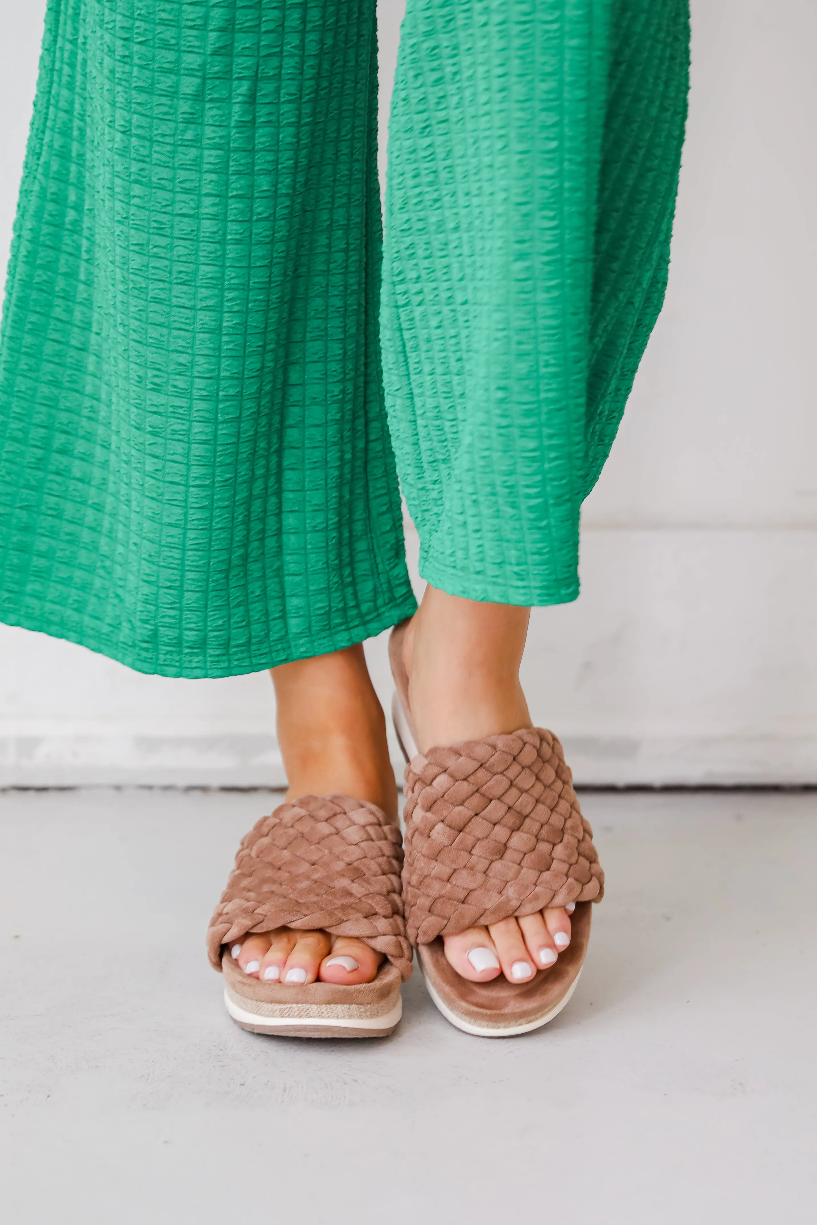 FINAL SALE - Time After Time Taupe Platform Wedges