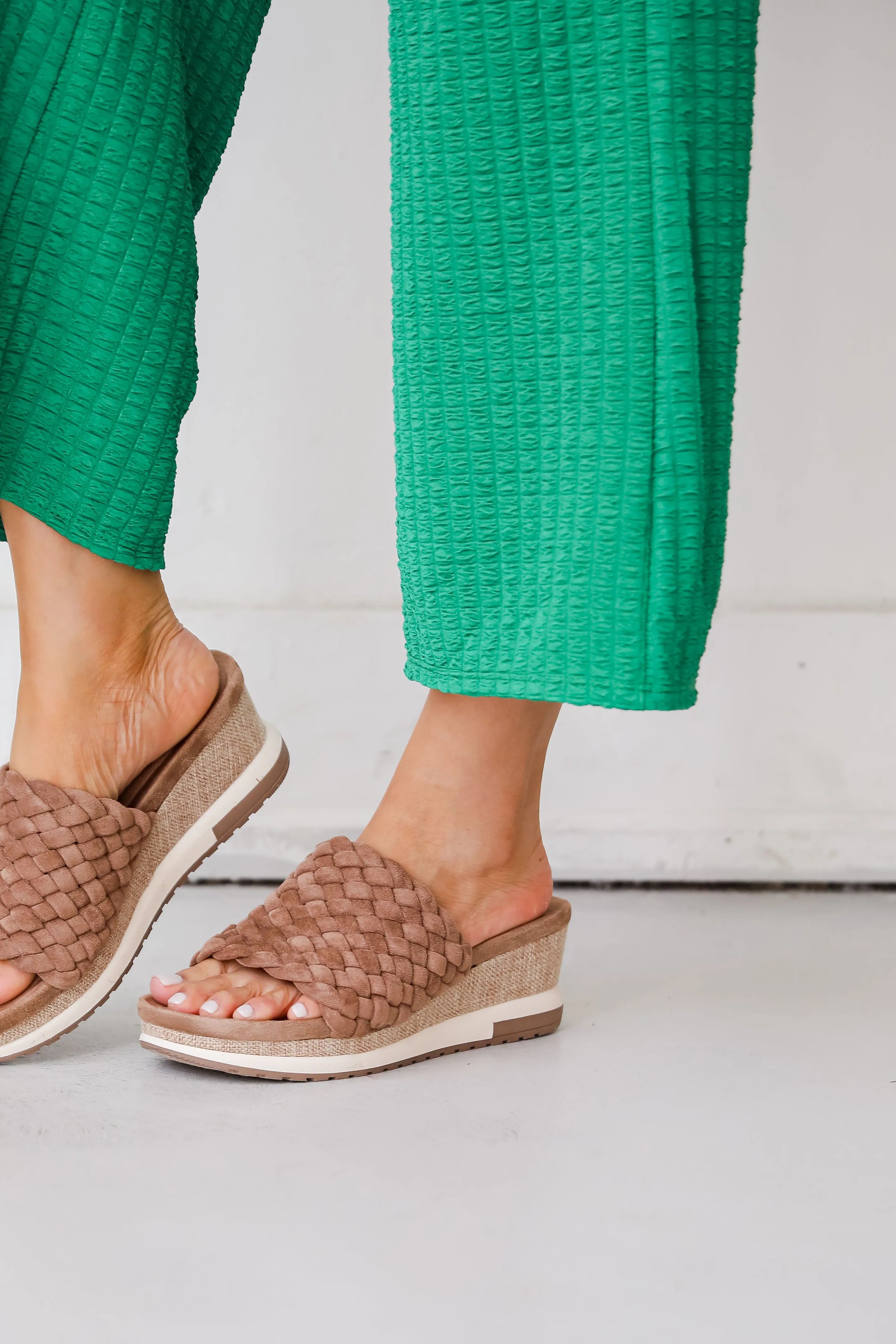 FINAL SALE - Time After Time Taupe Platform Wedges