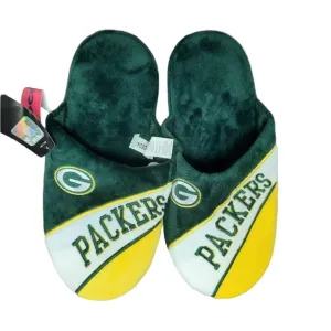 FOCO Men's NFL Green Bay Packers Action Curve Slippers