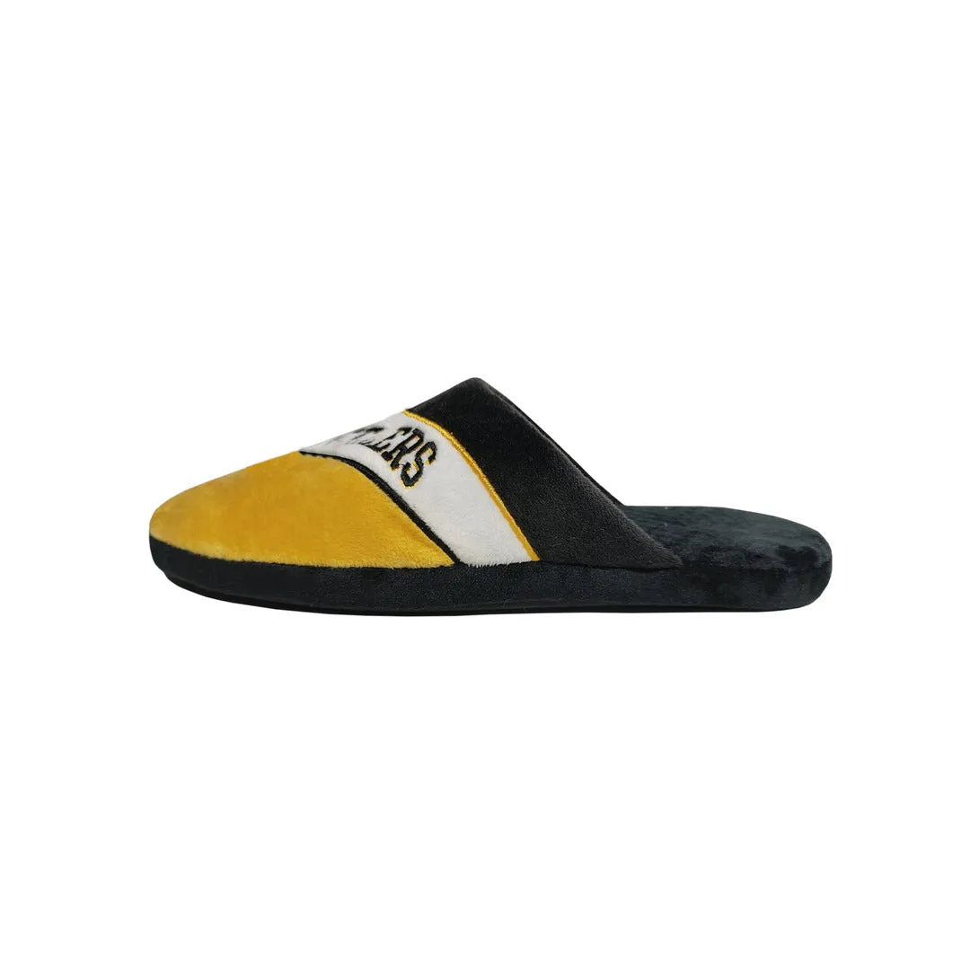 FOCO Men's NFL Pittsburgh Steelers Action Curve Slippers