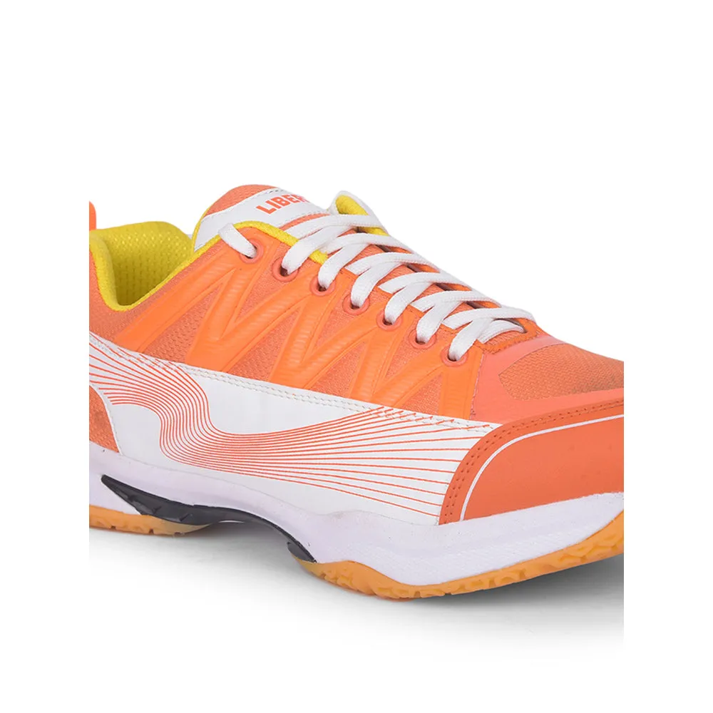 FREEDOM Sports Orange Badminton & PickleBall Shoes For Men GRIPPER-01 By Liberty