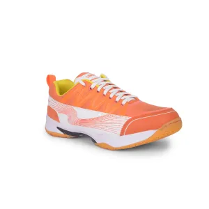 FREEDOM Sports Orange Badminton & PickleBall Shoes For Men GRIPPER-01 By Liberty