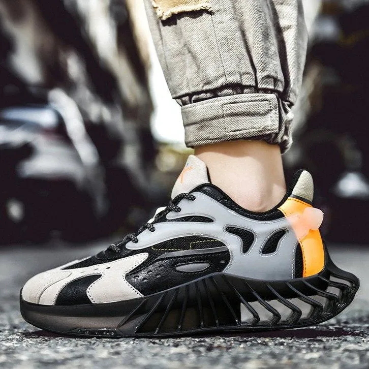 Glow-Up Striped Chunky Low-Top Sneakers