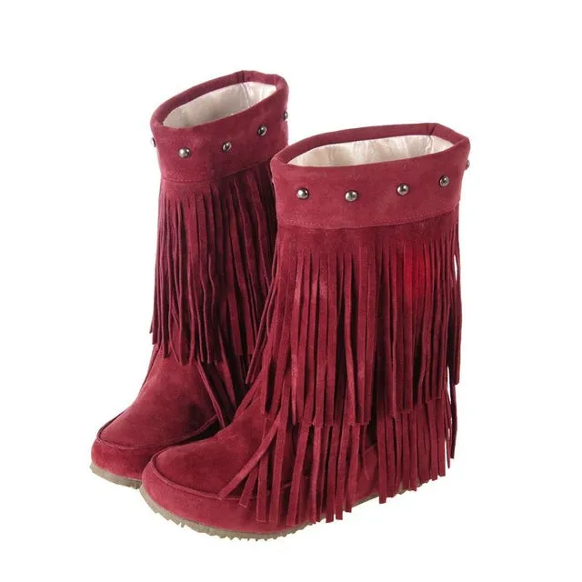 Half Knee High Rivet Decoration Boots