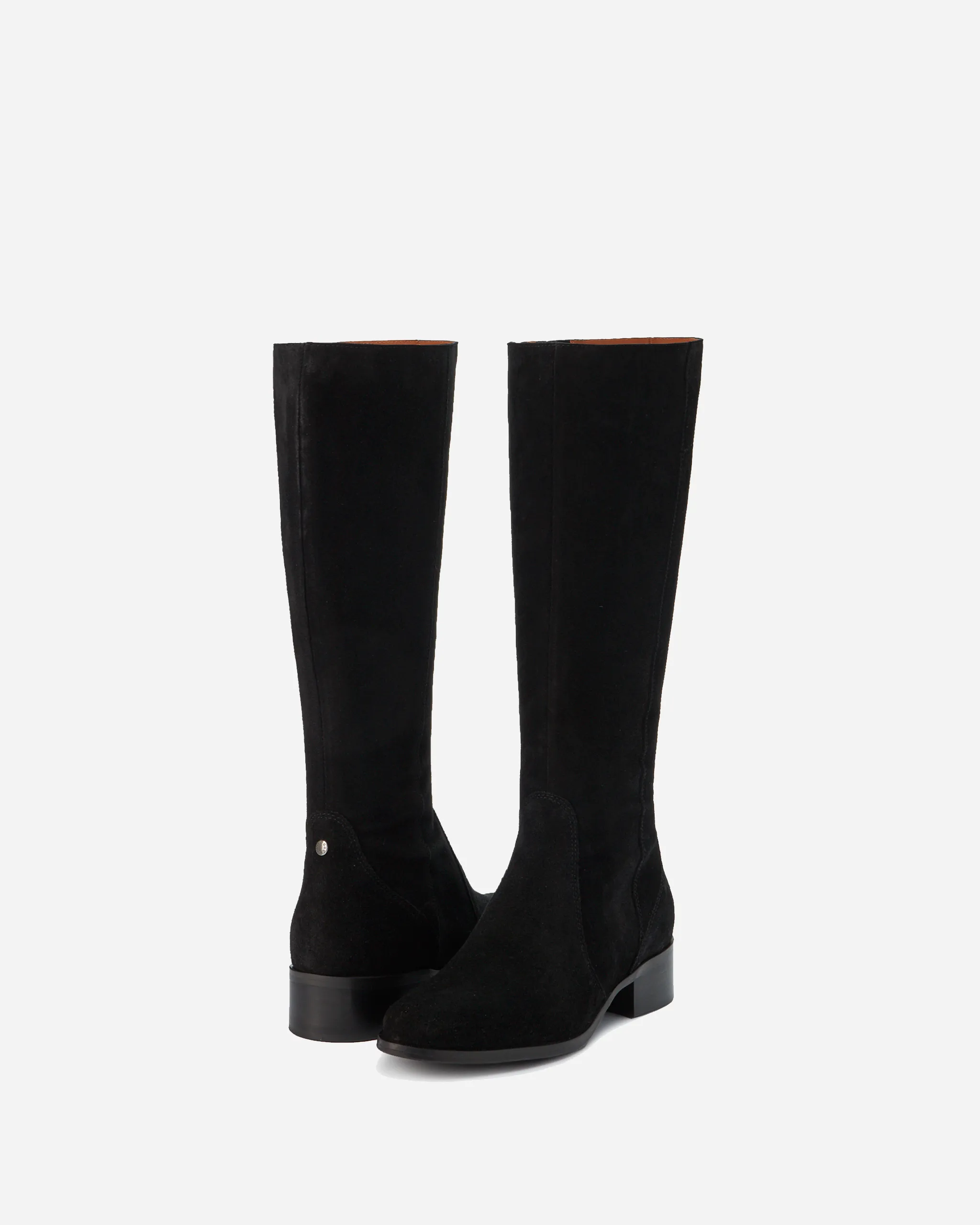 Haltham Standard Knee High Boots in Black Suede