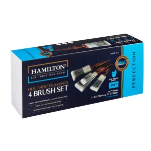 Hamilton Perfection Maxstroke Flat Brushes 4x Brush Box Set