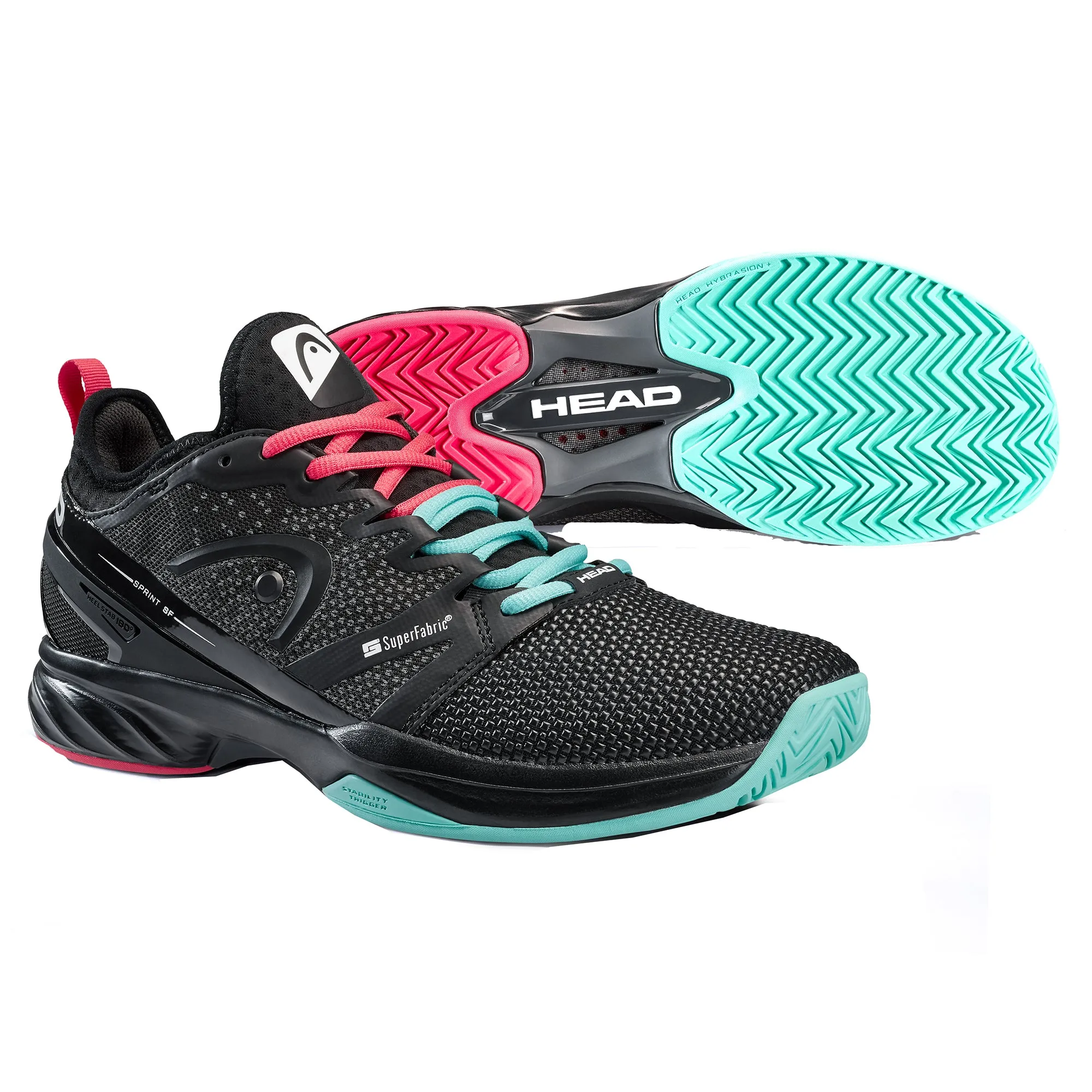 Head Sprint SF Black-Teal Mens Tennis Shoes