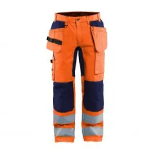 High&#x20;Vis&#x20;Trousers&#x20;With&#x20;Stretch&#x20;1552&#x20;High&#x20;Vis&#x20;Oranje&#x2F;Marine&#x20;-&#x20;Bl&#xE5;kl&#xE4;der