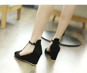 Hollow Wedge Sandal Summer Fairy Style High Heels For Women