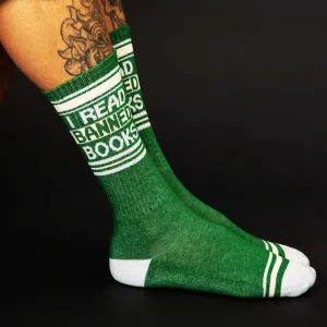 I Read Banned Books Gym Crew Socks