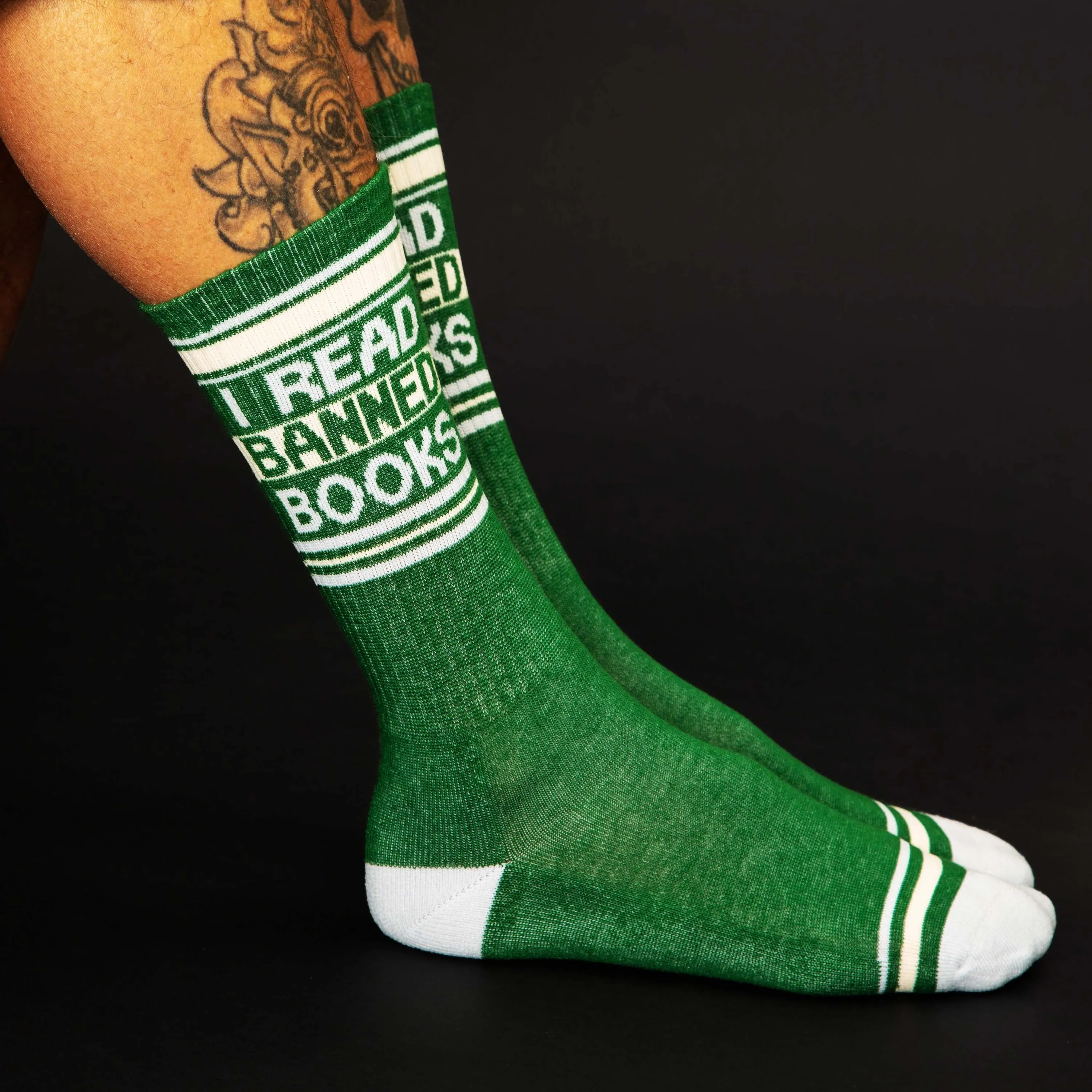 I Read Banned Books Gym Crew Socks