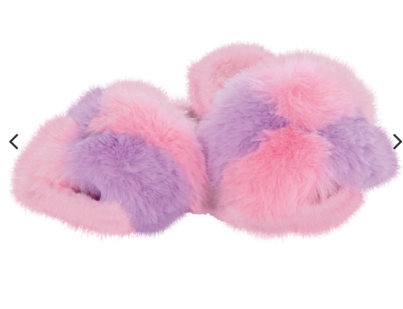 IScream Girls Checkerboard Furry Slippers