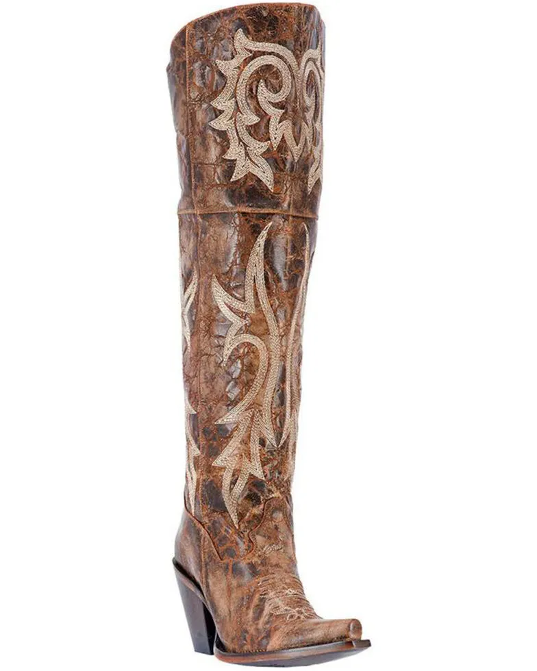 Jolene Jilted Distressed Knee High Boots