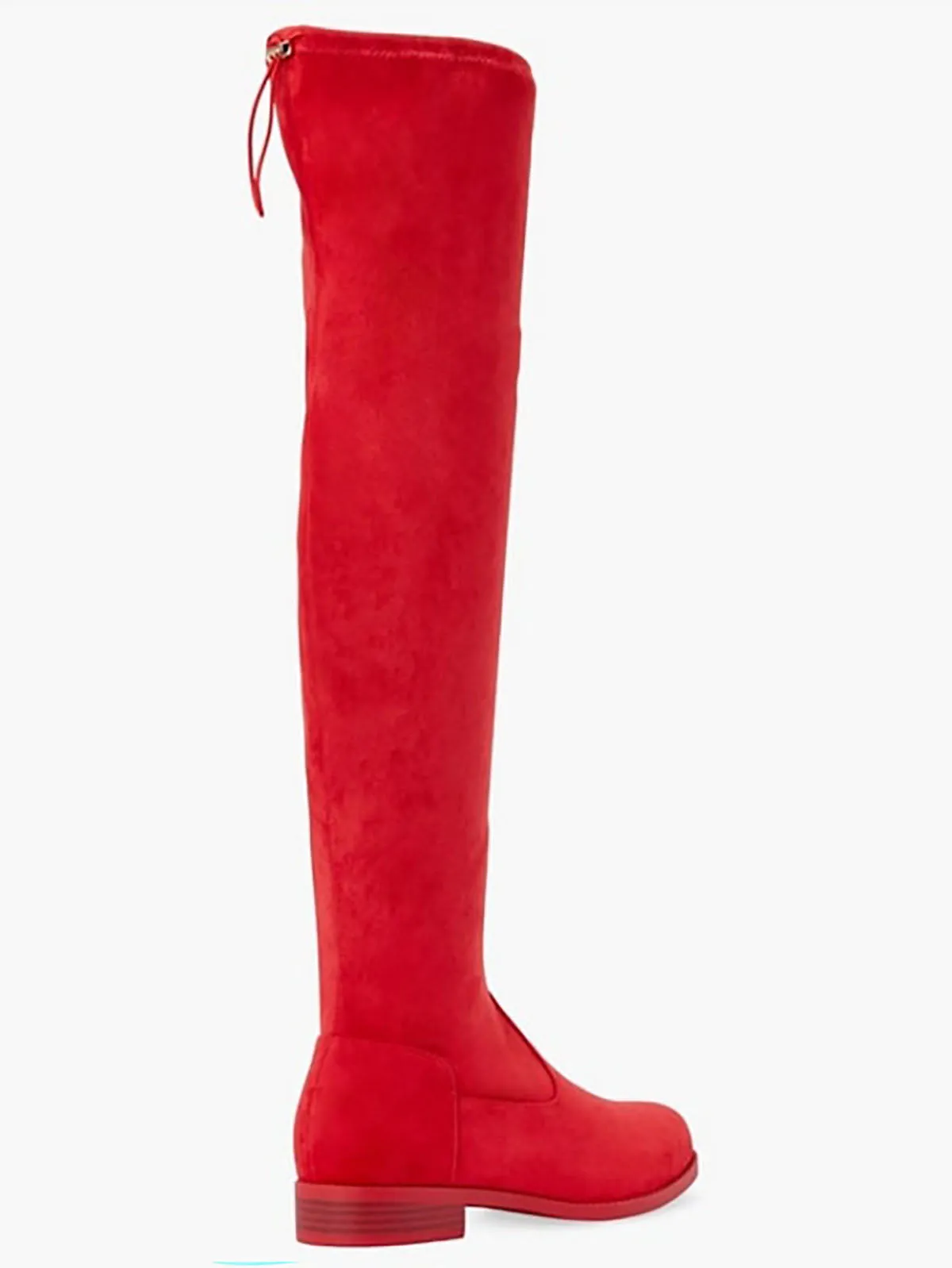 Justfab Size 10 Red Faux Suede Knee Boots NWOB