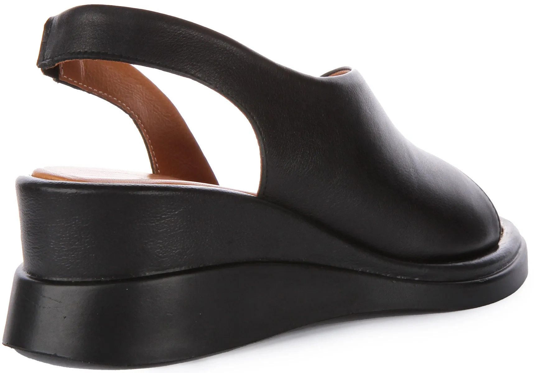 Justinreess England Nessa Wedge Sandal In Black For Women