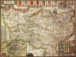 Kent Historical Map 1000 Piece Jigsaw Puzzle (1610)