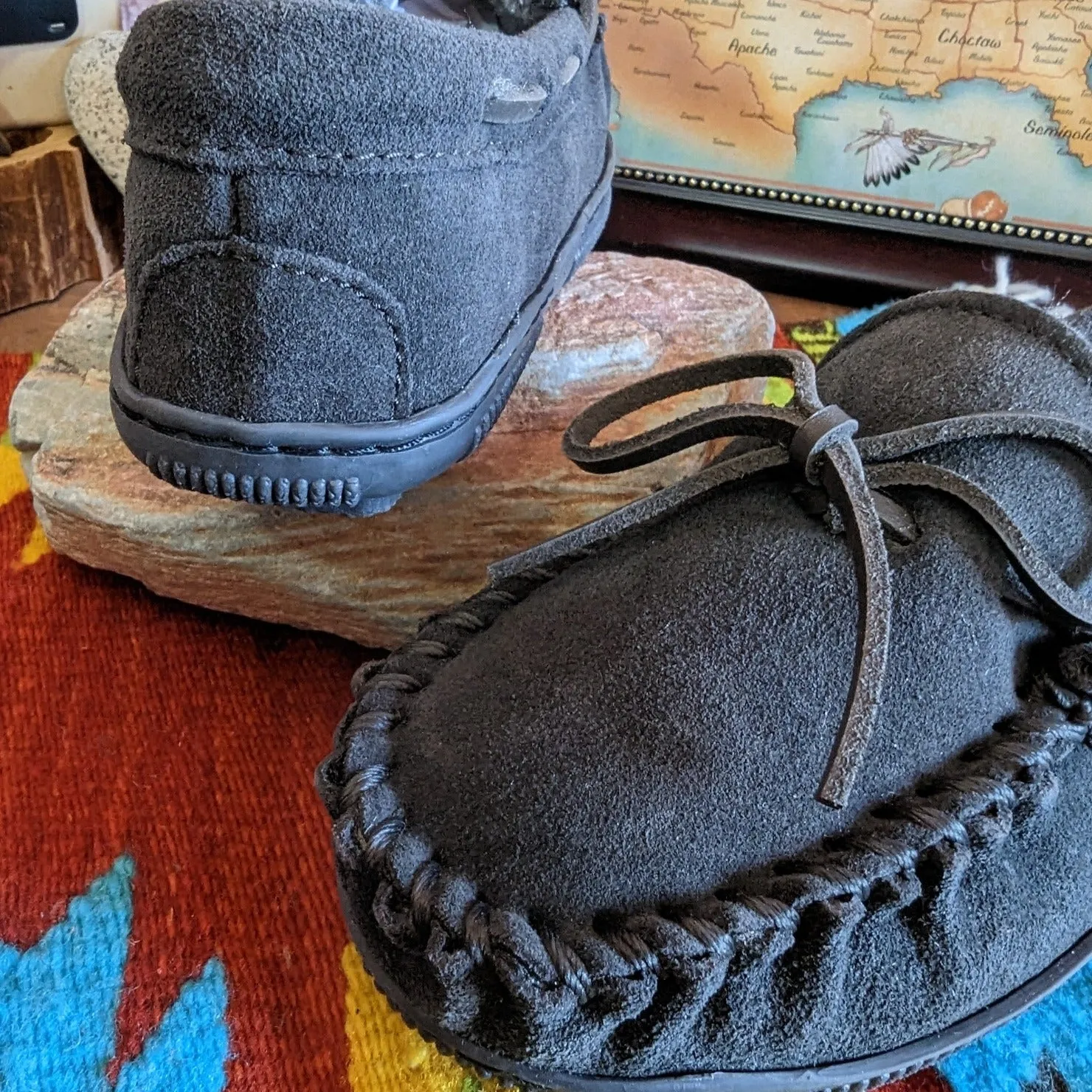 Kids' Moccasin Slipper the "Pile Lined" Hardsole by Minnetonka 48537