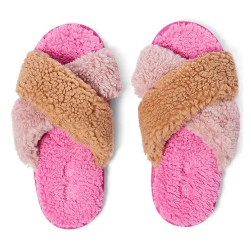 Kip & Co Roses and Chocolate Boucle Adult Slippers **FINAL SALE**