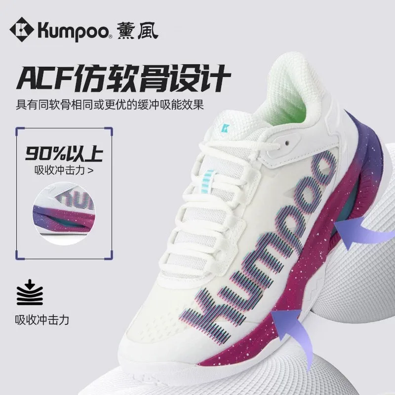 Kumpoo KH-G825 Badminton Shoes White/Purple/Blue