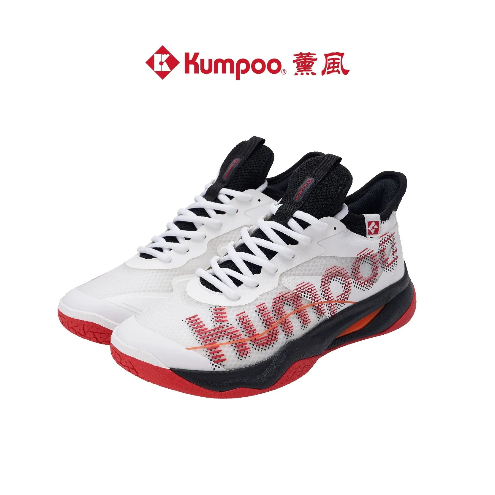 Kumpoo KH-G826S Badminton Shoes Black/White/Red