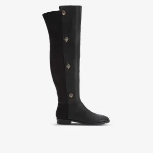 Kurt Geiger London Shoreditch Leather Eagle Knee High Boots, Black