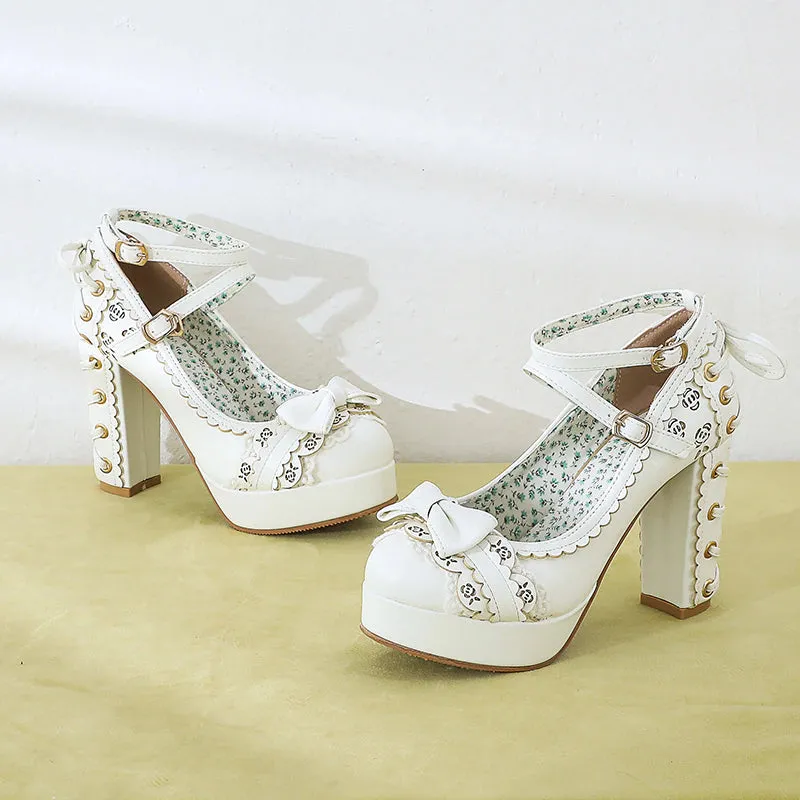 Lacy Corset High Heels