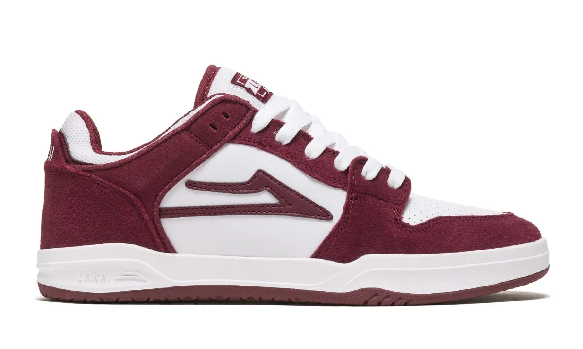 LAKAI - Telford Low Shoes [BURGUNDY/WHITE SUEDE]