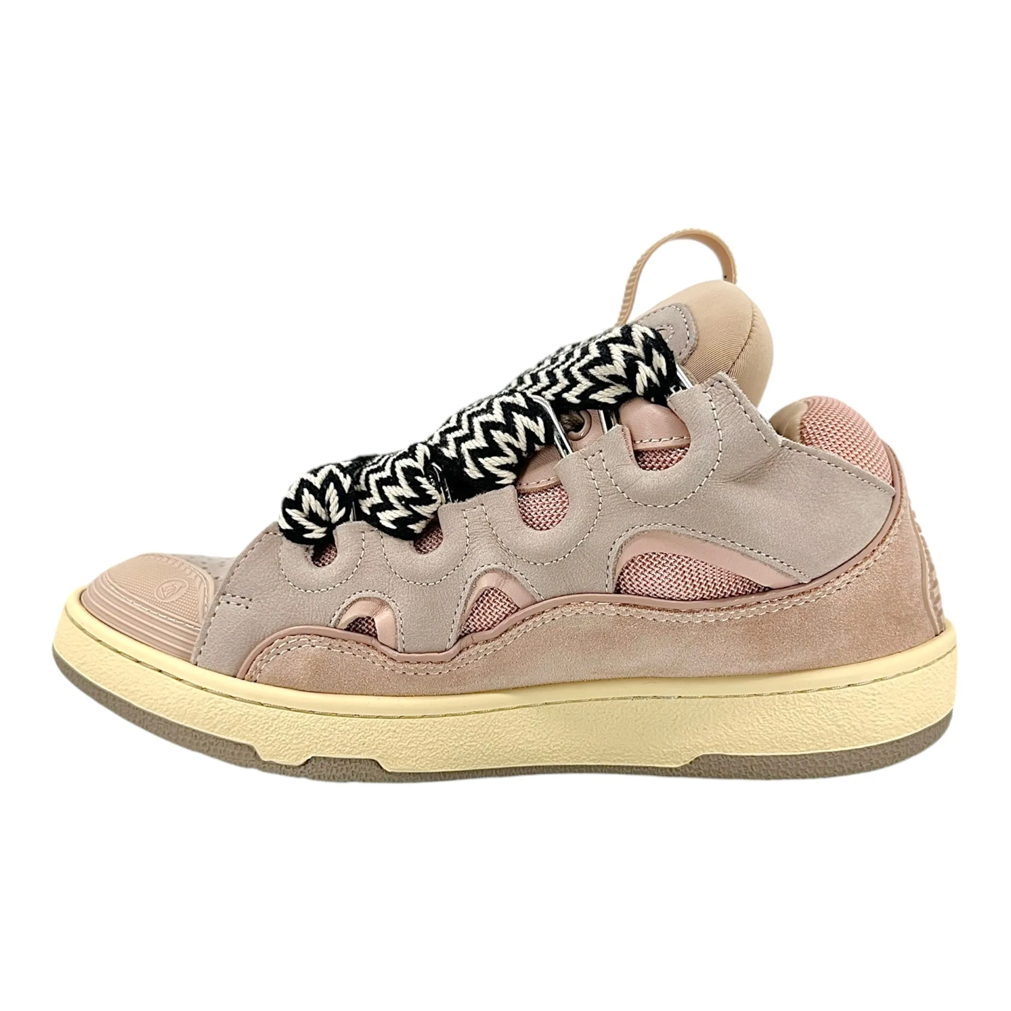 Lanvin Leather Curb Sneaker Pale Pink