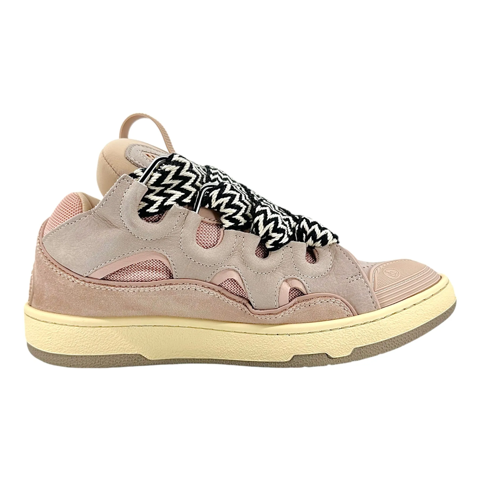 Lanvin Leather Curb Sneaker Pale Pink