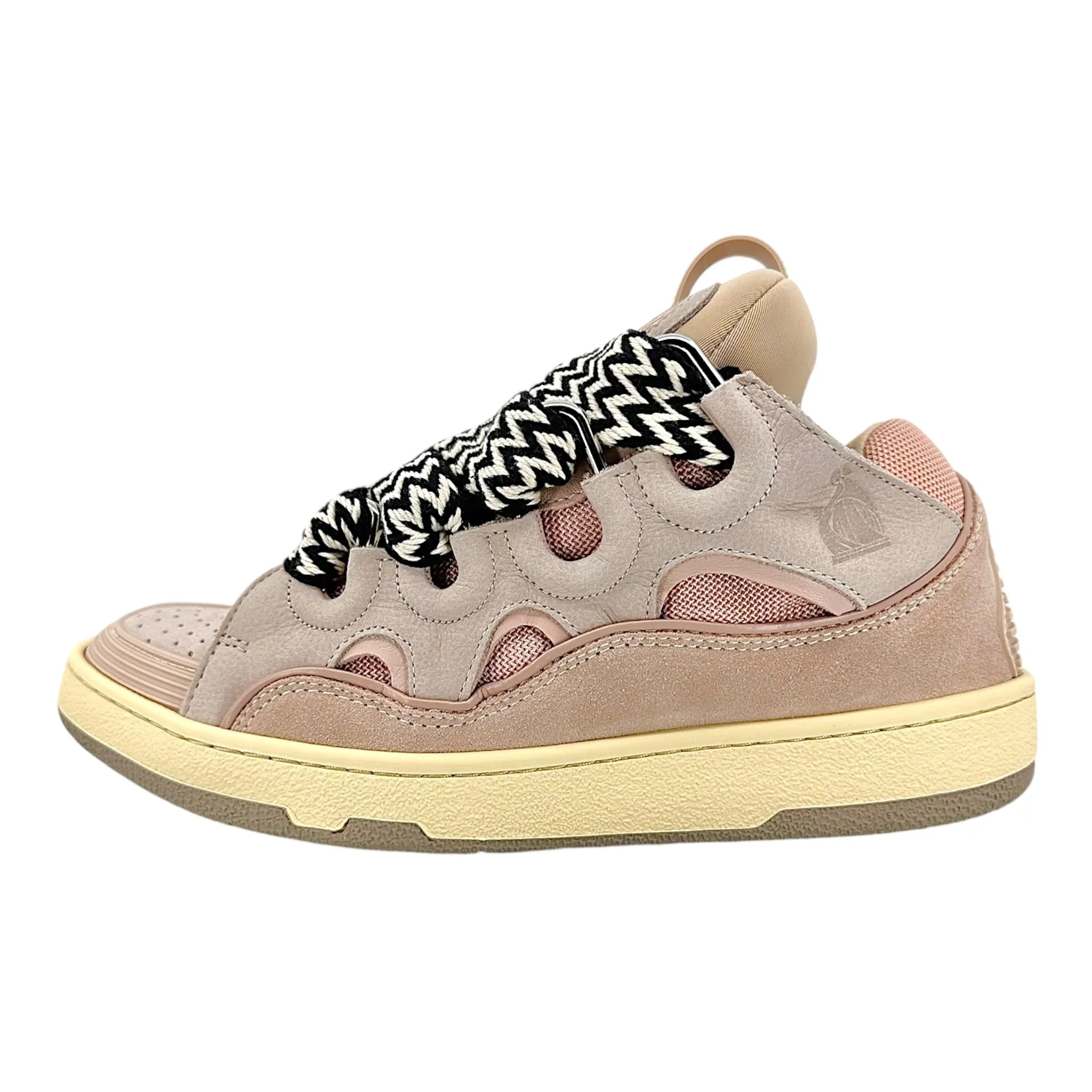 Lanvin Leather Curb Sneaker Pale Pink