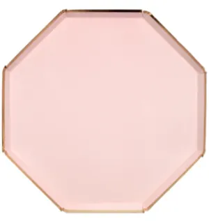 Large Octagonal Plate Dusty Pink