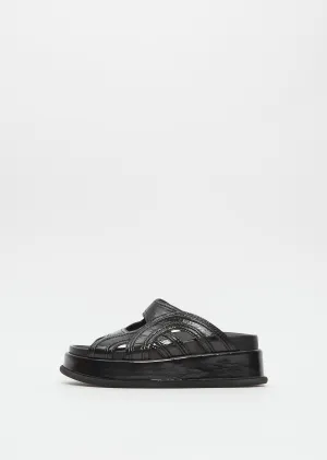 Leather Sandal — Black