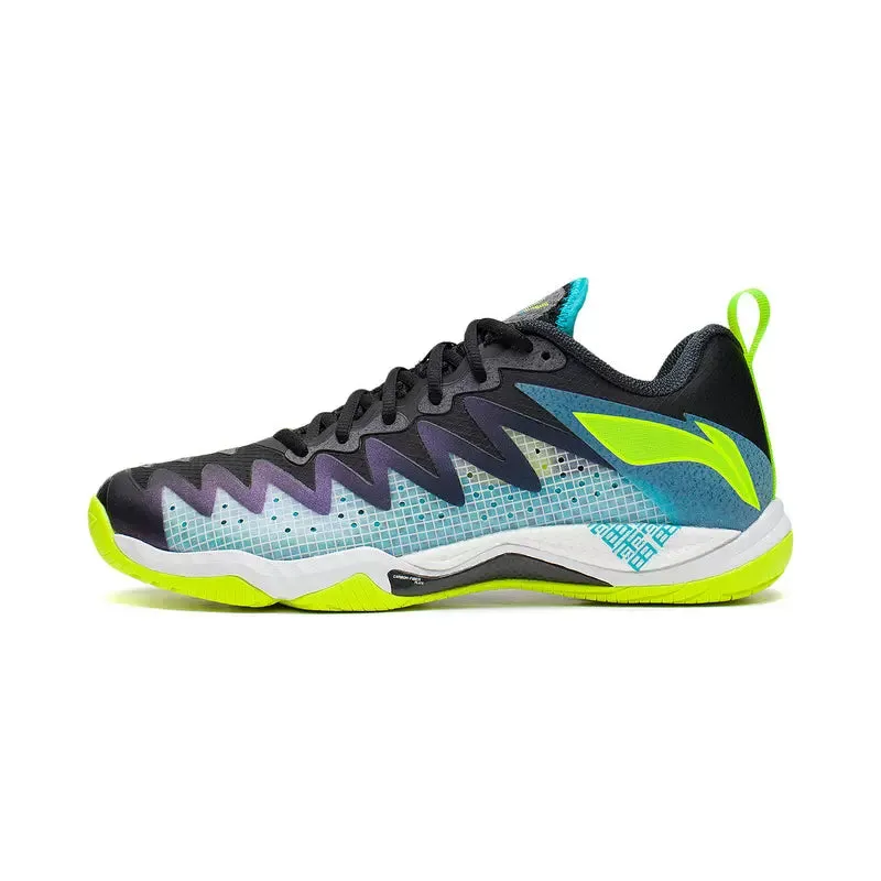 Li Ning Gyrfalcon V Competition Badminton Shoes - Black/Cyan