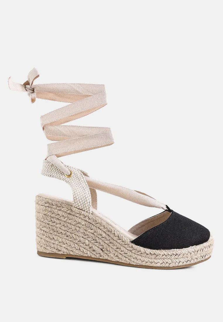 Little Mary Strappy Wedge Heel Sandals