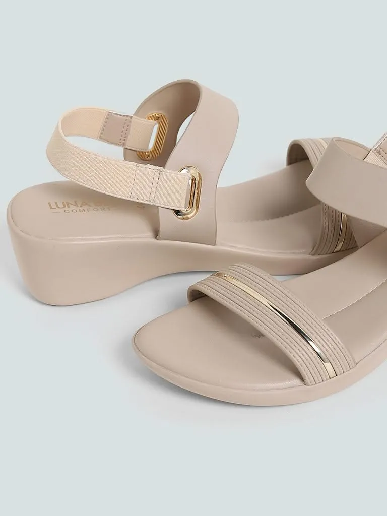 LUNA BLU Beige Slingback Sandals