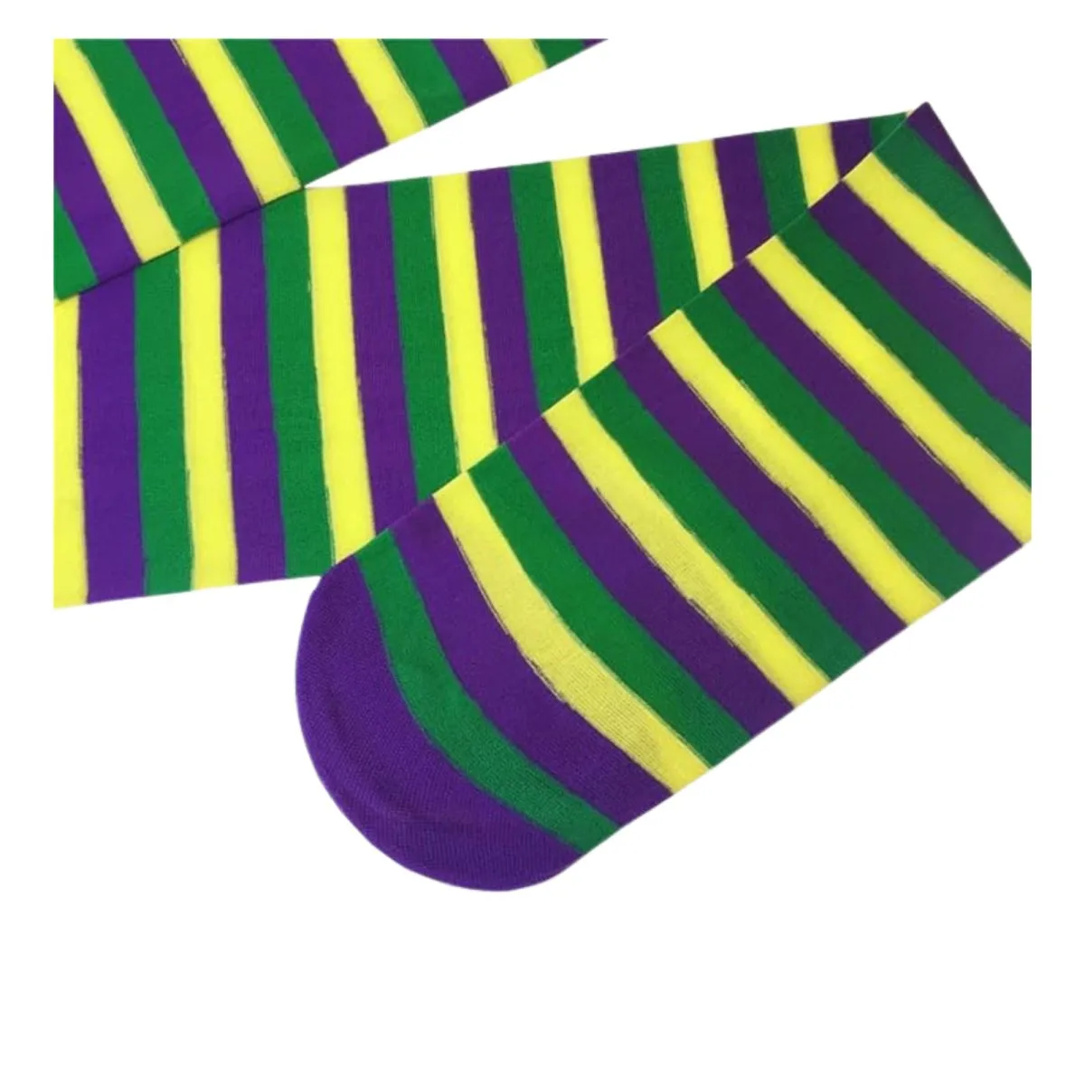 Mardi Gras Striped Knee High Stocking