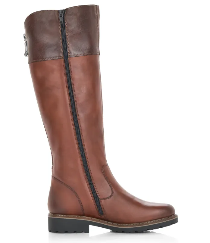 Melany Brown Leather Womens Knee High Boots