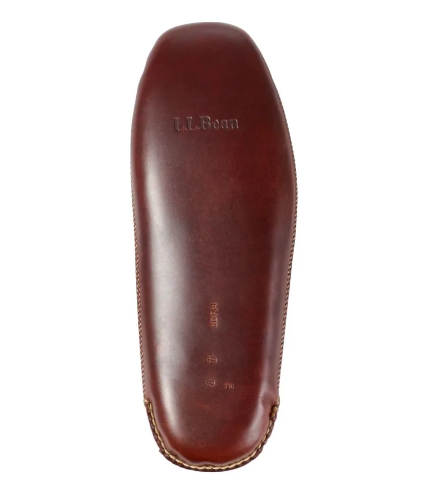 Men's Bison Double-Sole Slippers, Leather-Lined