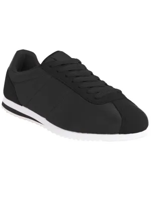 Mens Hurley Quilted Lace Up Fashion Trainers in Black